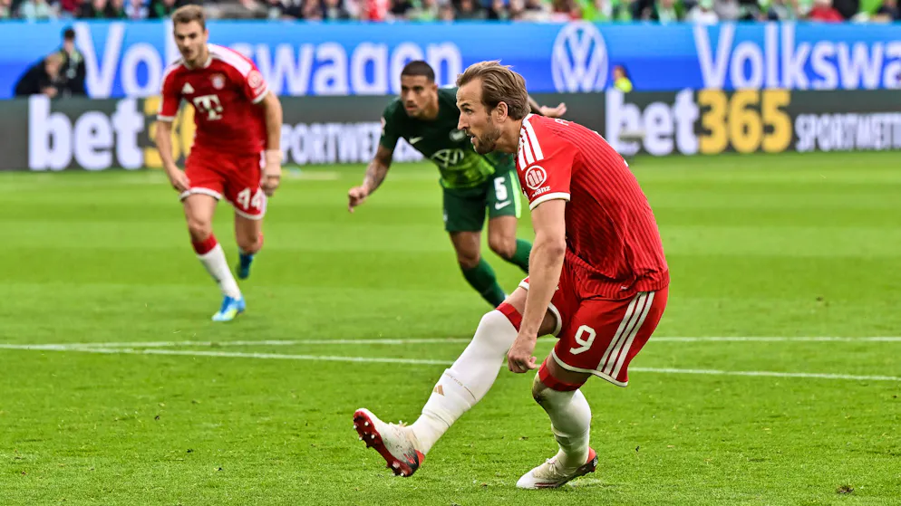 Harry Kane verschiesst gegen Wolfsburg einen Penalty.