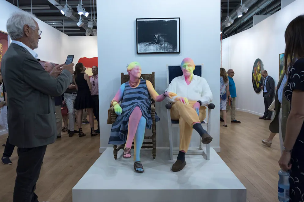 sua moglie, opera dell'artista svizzero Urs Fischer, residente a New York, è esposta alla fiera d'arte internazionale Art Basel, a Basilea, in Svizzera, martedì 13 giugno 2017.