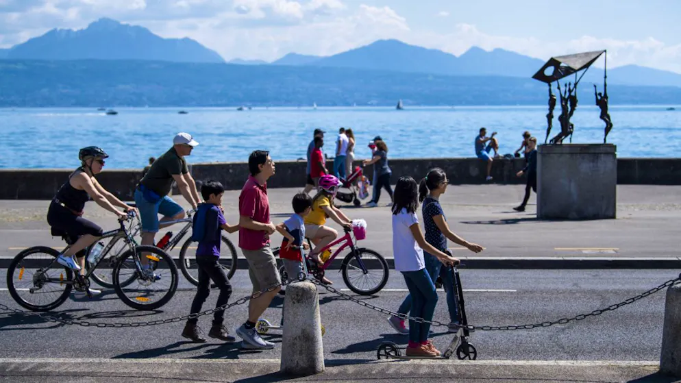 Les cyclistes et les piétons pourront pleinement profiter des quais d'Ouchy durant le week-end (archives).