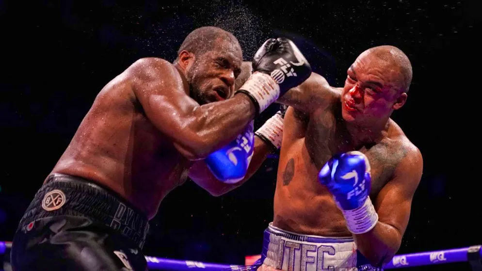 Daniel Dubois (left) and Fabio Wardley fought an epic battle in Manchester