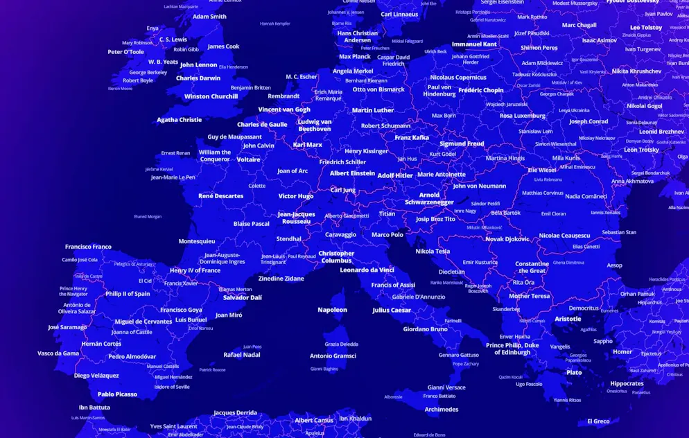 C'est ainsi que se présente la carte des célébrités de Topi Tjukanov.