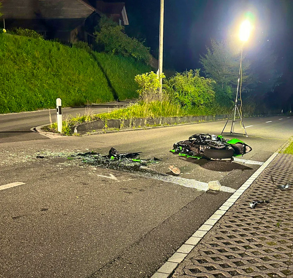 A motorcyclist was seriously injured in the collision. 