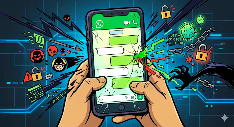 Du solltest aktuell unbedingt die neuste Version von WhatsApp runterladen, um Sicherheitslücken zu schliessen.