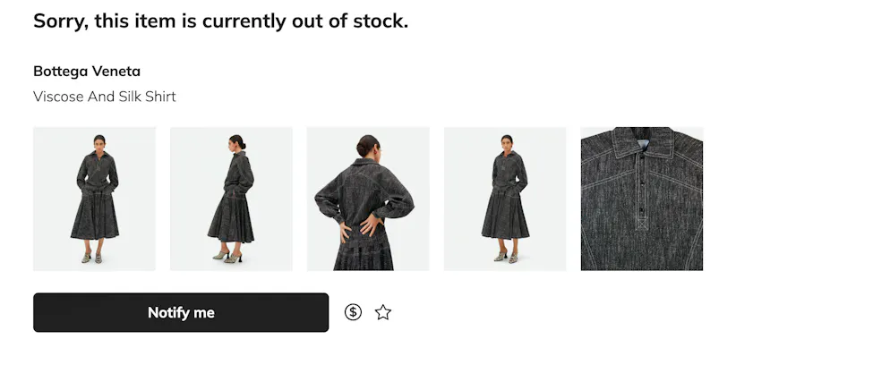 Die Bluse von Bottega Veneta ist aktuell ausverkauft.
