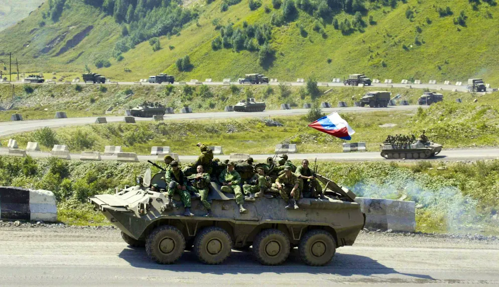 Russian soldiers on August 14, 2008 in South Ossetia, which belongs to Georgia under international law. Today, only Russia, Nicaragua, Venezuela, Nauru and Syria recognize the region as a separate state.