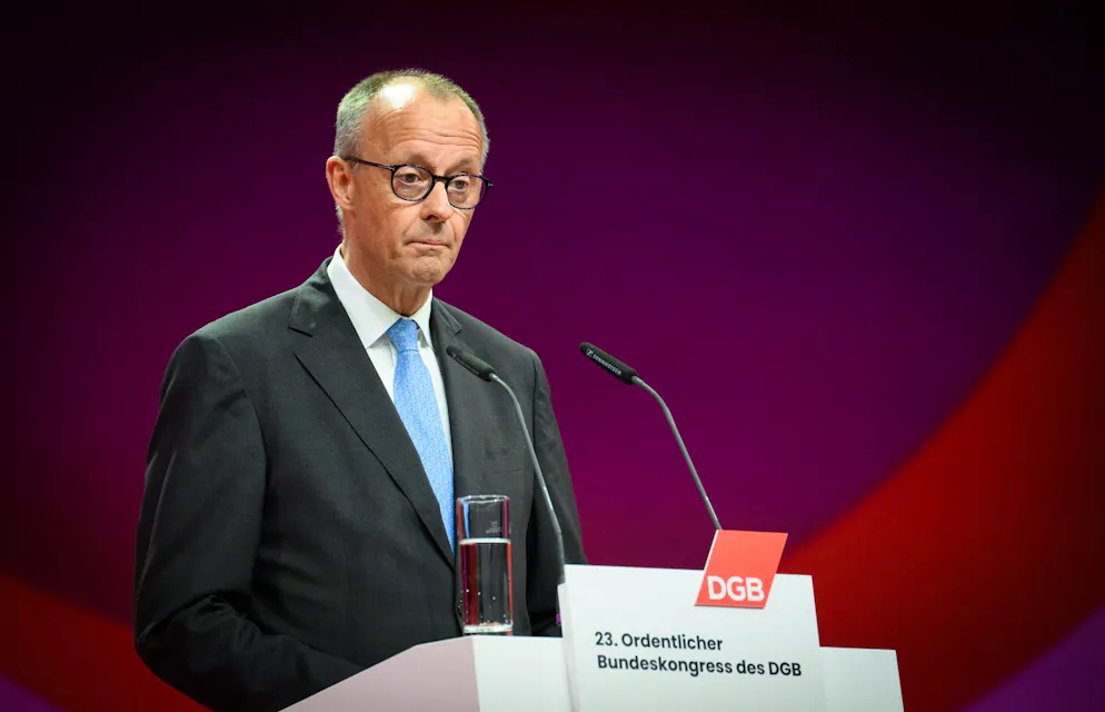 Merz drang beim DGB-Kongress mit seinen Reformappellen nicht durch.