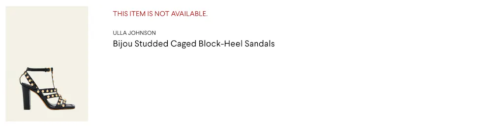 Die Schuhe von Ulla Johnson sind ausverkauft.