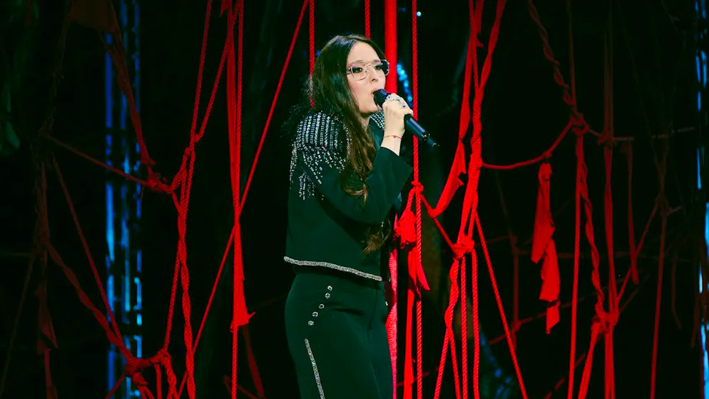 Veronica Fusaro rehearsing her ESC performance in Vienna. She will take part in the second semi-final on Thursday.