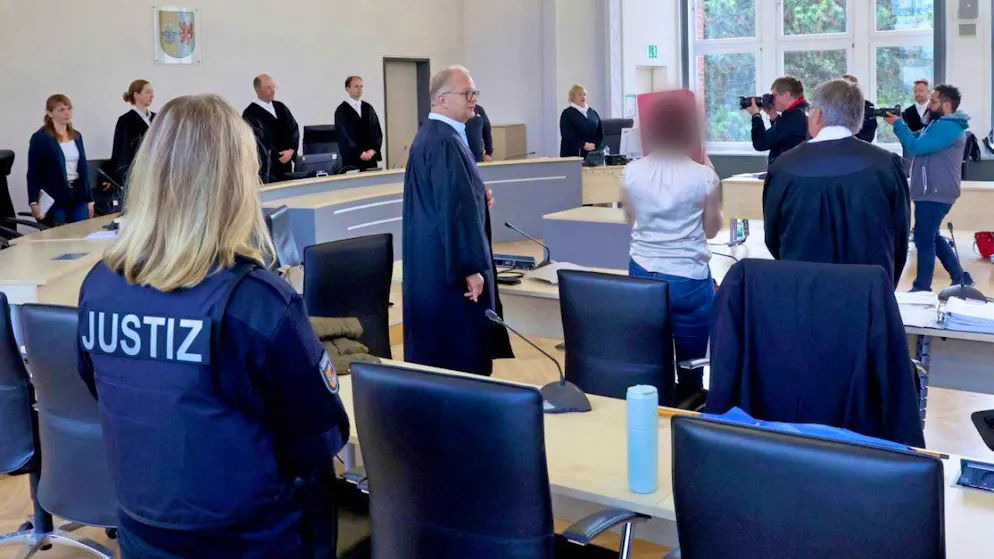 Murder trial in the district court in Rostock. Photo: Bernd Wüstneck/dpa