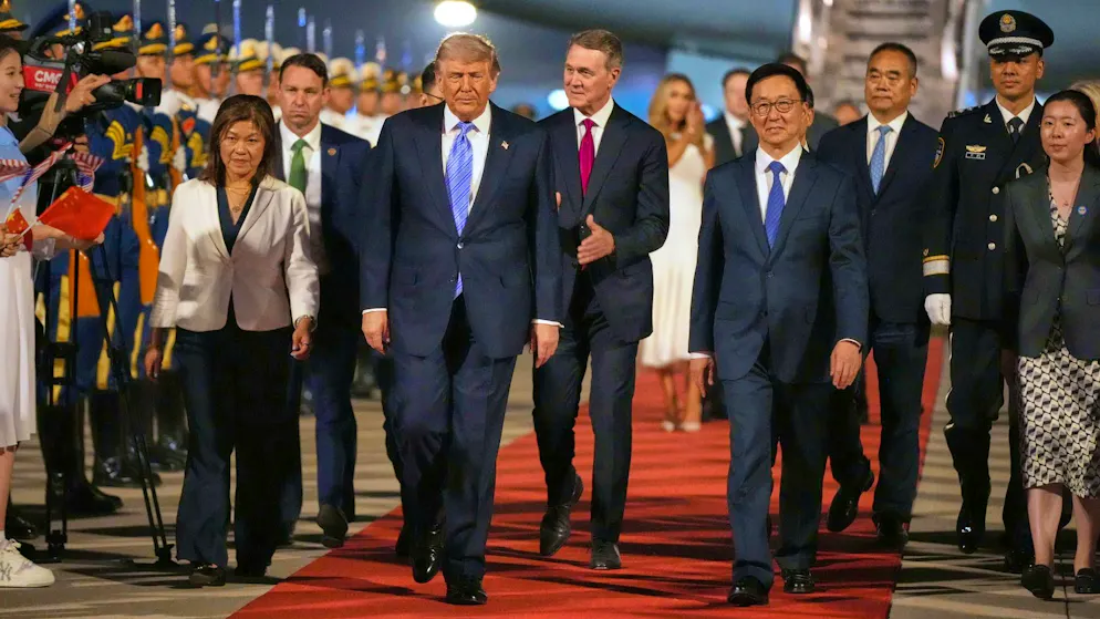 Donald Trump has arrived in China.