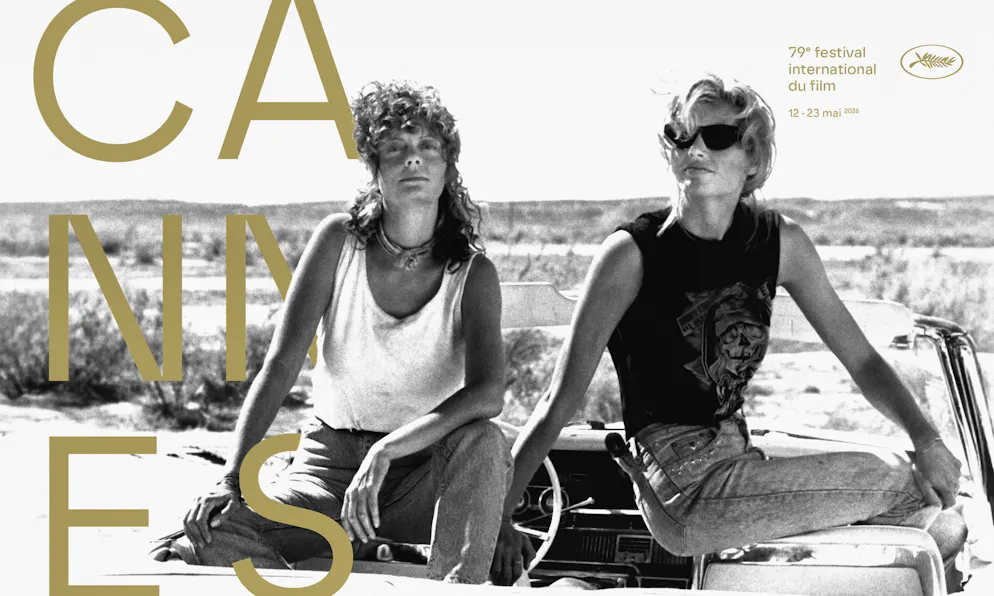 Cannes Film Festival 2026. Susan Sarandon und Geena Davis zieren das diesjährige Cannes-Poster: Hommage zum Jubiläum von «Thelma und Louise».