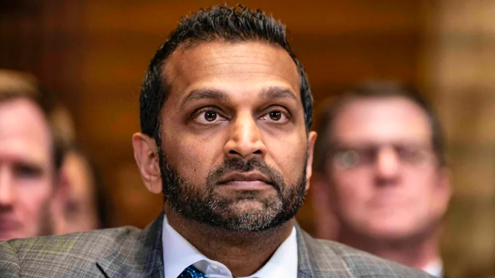 FBI chief Kash Patel at a heated budget hearing in the US Senate in Washington on Tuesday.
