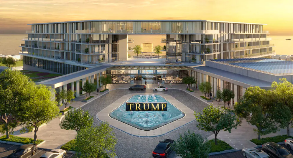 Visualisierung des Trump International Hotel, das bis 2028 in der omanischen Hauptstadt Maskat stehen soll.