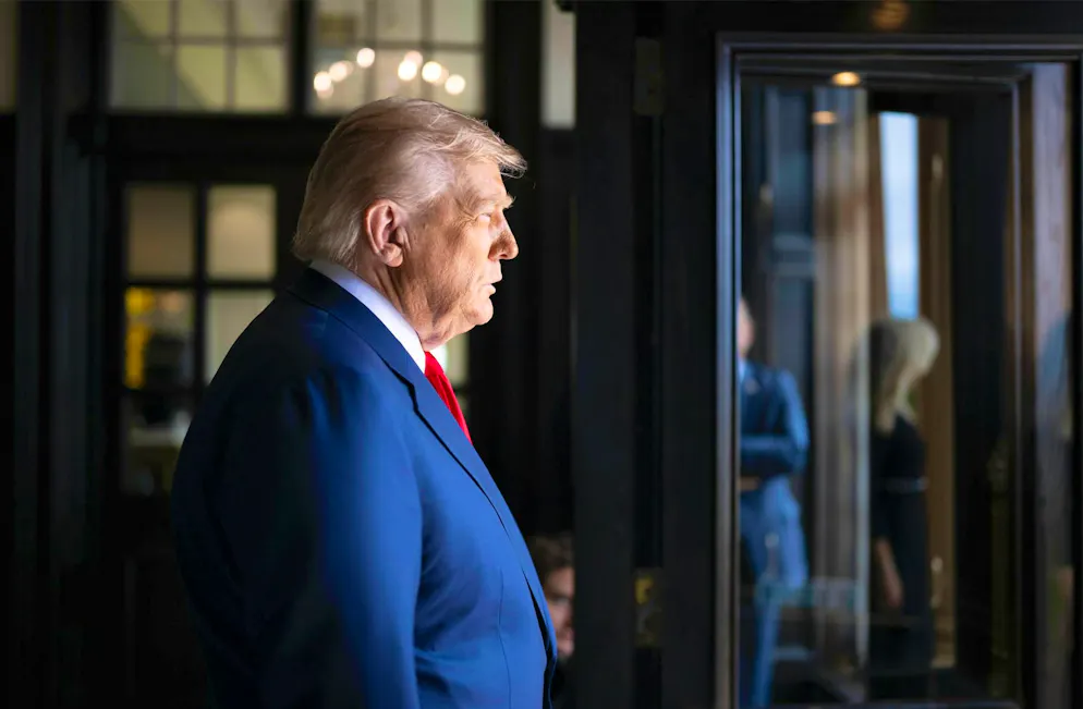 Il presidente degli Stati Uniti Trump durante una visita al suo campo da golf a Turnberry, in Scozia.