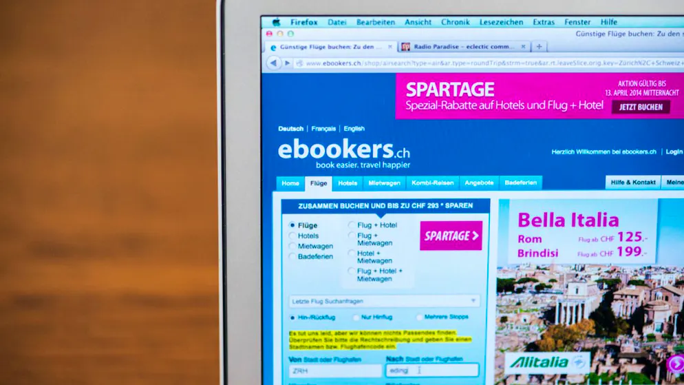 Agenzia viaggia online. Ebookers chiude l'offerta in Svizzera da settembre
