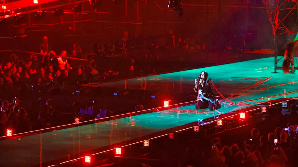 Veronica Fusaro at the final dress rehearsal on Thursday afternoon, before things get serious in Vienna's Stadthalle in the evening.