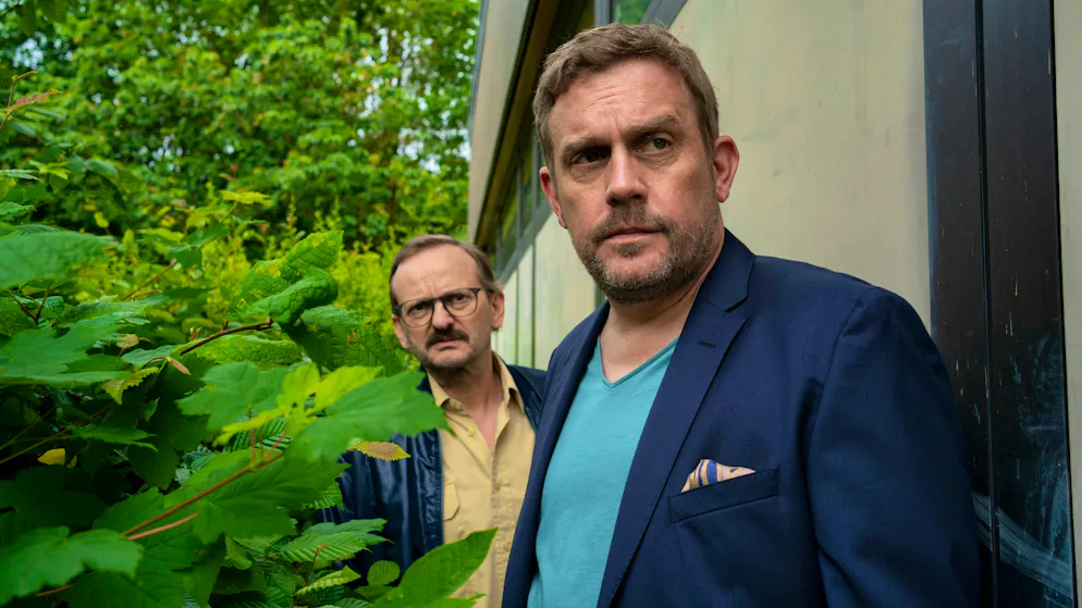 During the investigation, the reserved Danowski (Milan Peschel, left) is always in danger of being pushed into the background by the self-absorbed case analyst Martin Gaitner (Sebastian Bezzel).