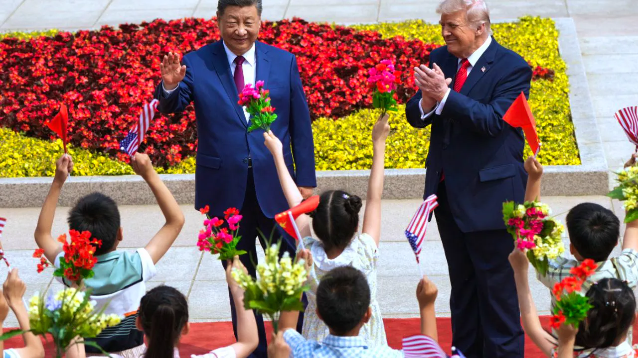 USA. Chinas Staatschef Xi empfängt US-Präsident Trump
