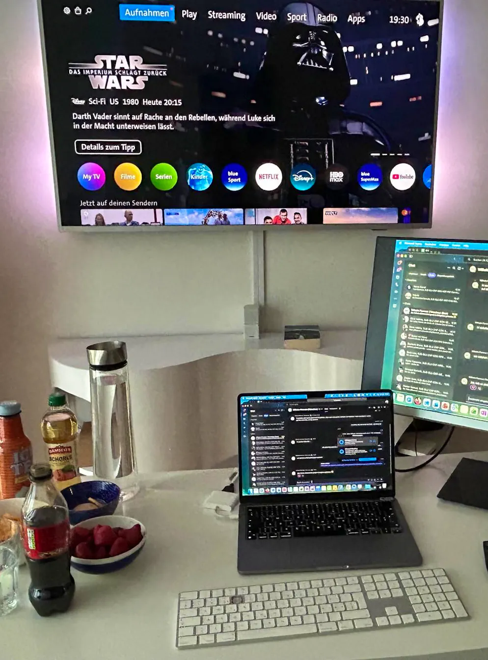 Mein «Büro» für heute. Ob die Snacks wohl reichen werden?