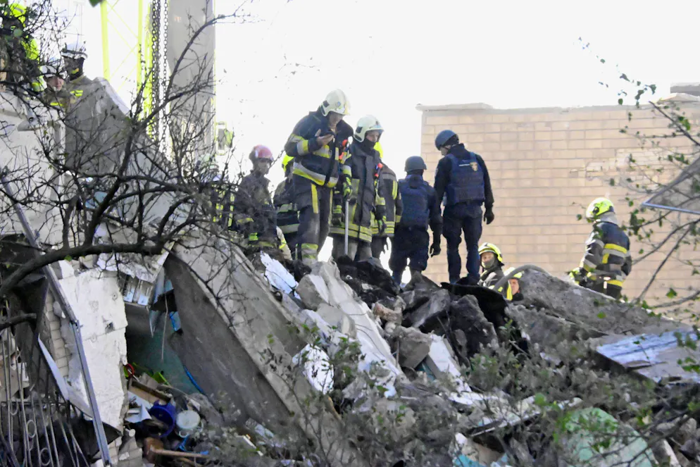 Distruzione a Kiev.
