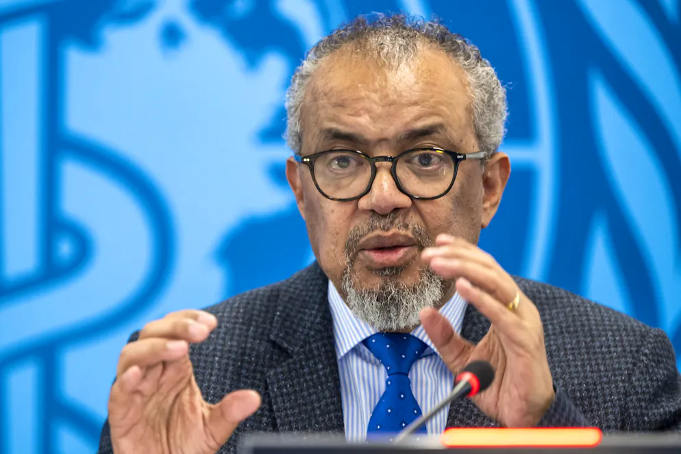 L'OMS, ici son directeur général Tedros Adhanom Ghebreyesus, a tenu un point presse pour expliquer la situation liée à l'hantavirus.
