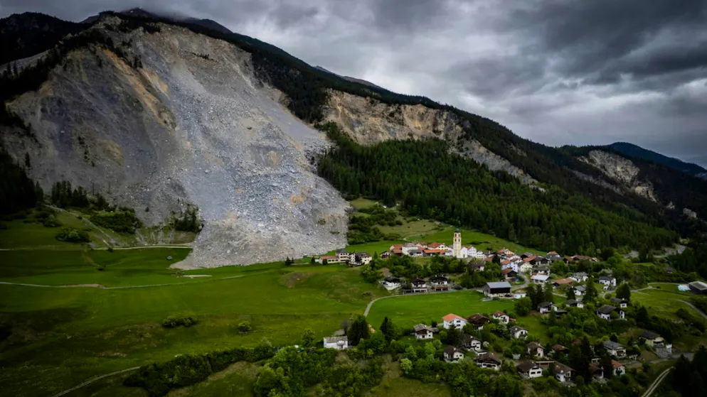 «Nessun cratere». Un piccolo scivolamento sopra Brienz