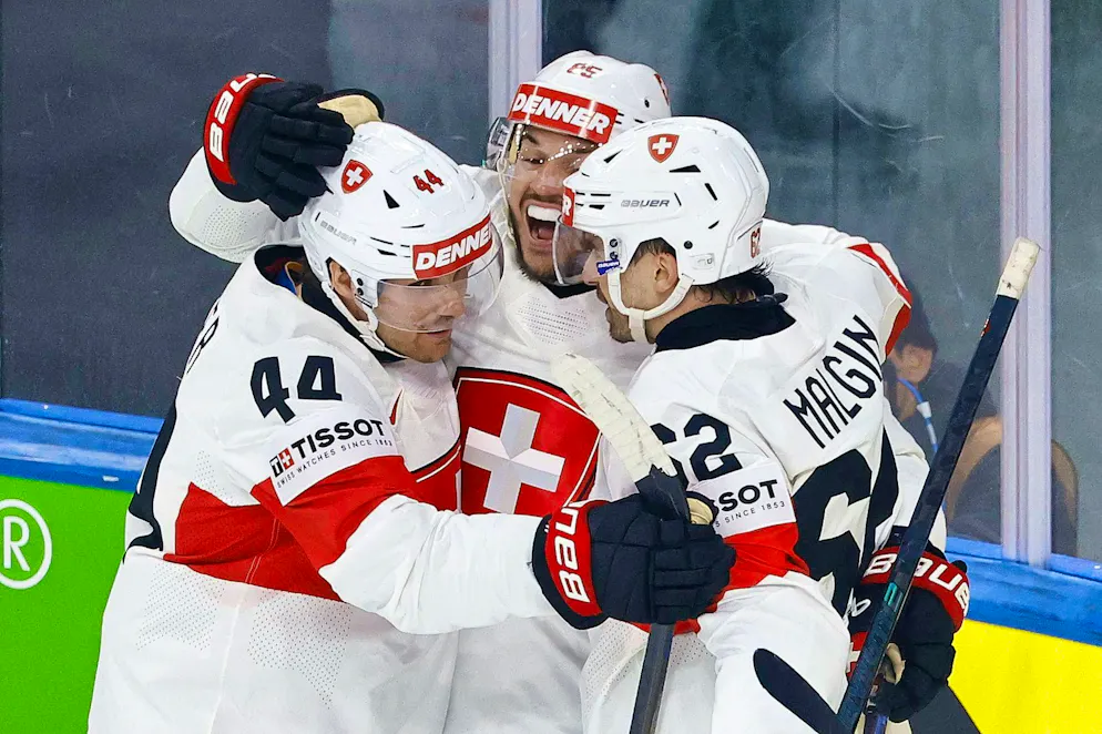 Pius Suter (left), Sven Andrighetto (center) and Denis Malgin get along flawlessly.