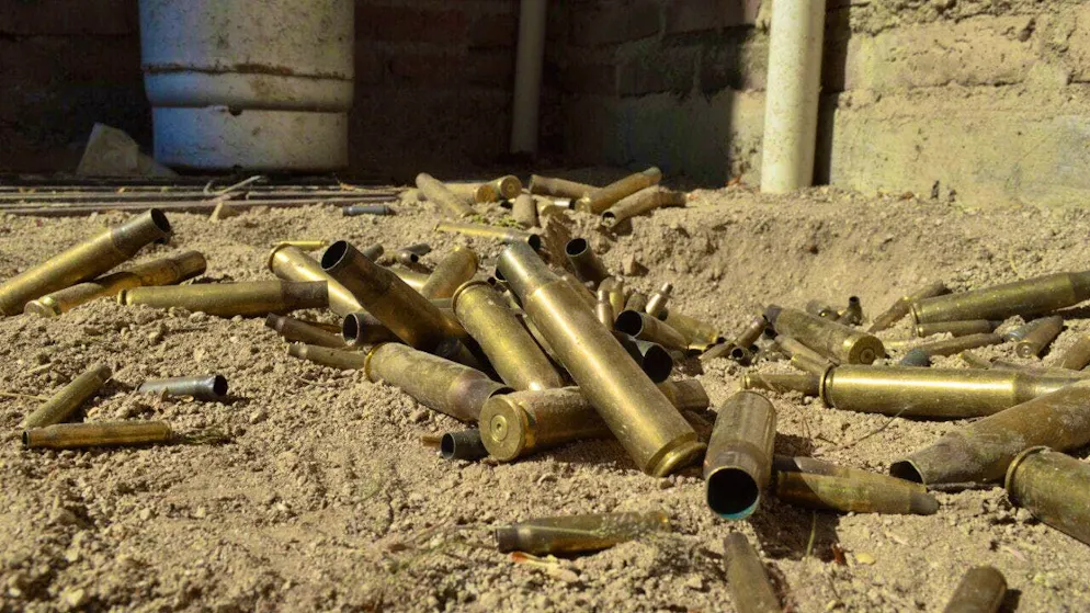 ARCHIVE - Dirty bullet casings lie on the floor of a house in Jesus Maria in Mexico after the arrest of a drug lord. Photo: Martin Urista/AP/dpa