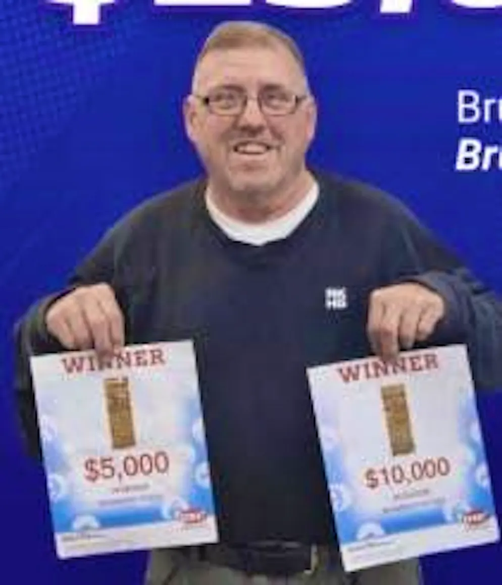 The man won a big jackpot twice in one month. 
