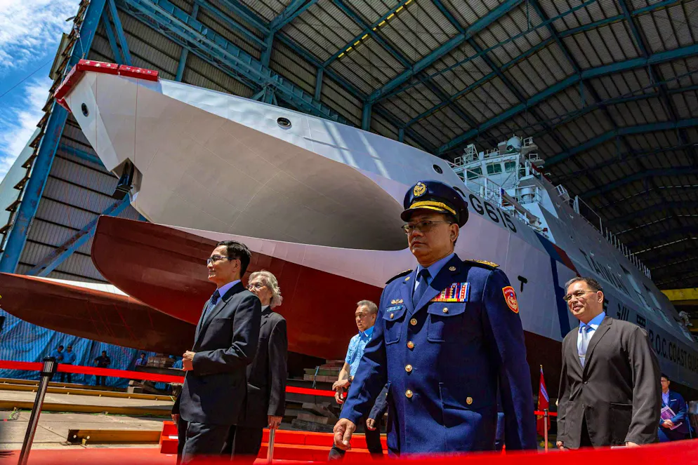 Taiwan's coast guard is putting the latest "Anping" class patrol vessel into service. The ships are designed to be quickly upgraded in the event of a conflict. (May 15, 2026)