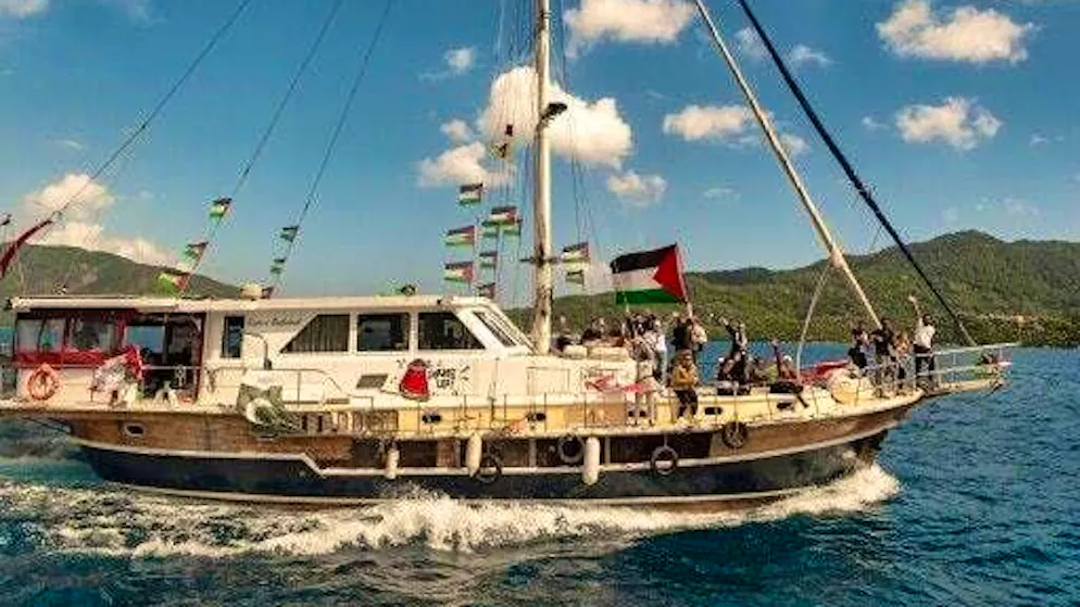 Boats of the "Global Sumud Flotilla" leave the port of Marmaris in Turkey for Gaza. (archive picture)
