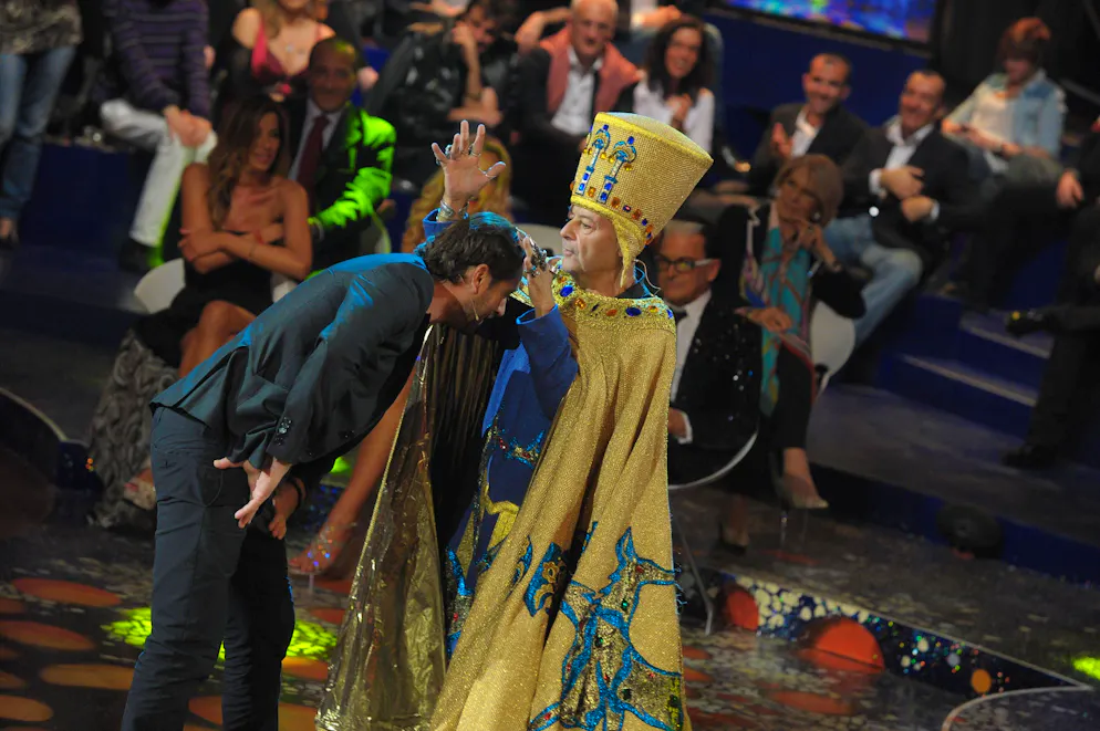 Il divino Otelma in occasione della 12esima puntata della trasmissione tv «l'Isola dei famosi 9».