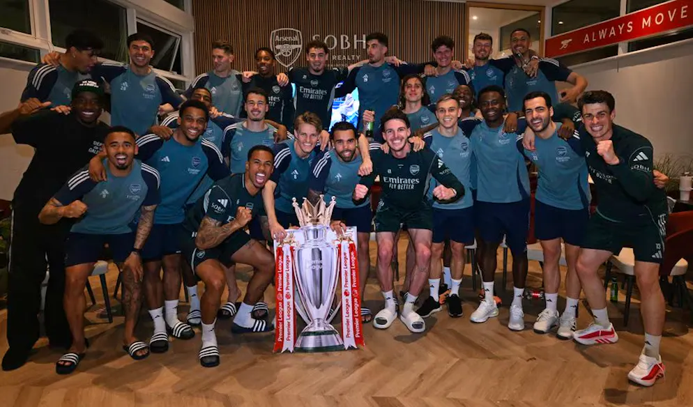 Grosse Freude nach dem langersehnten Meister-Titel.