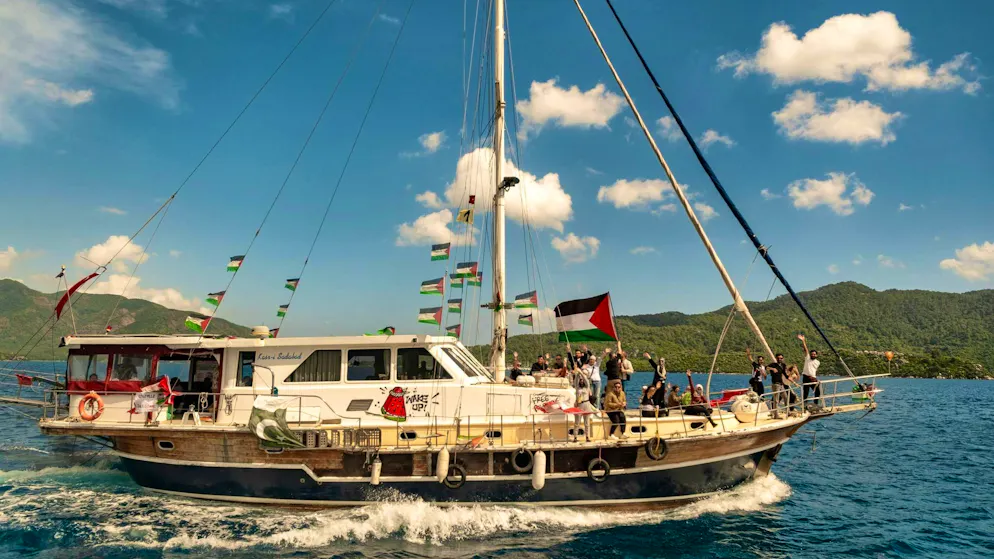 Israel's police minister triggers diplomatic controversy - Gallery. The Gaza aid flotilla tried to reach the coast of Gaza with 51 boats. (archive picture)