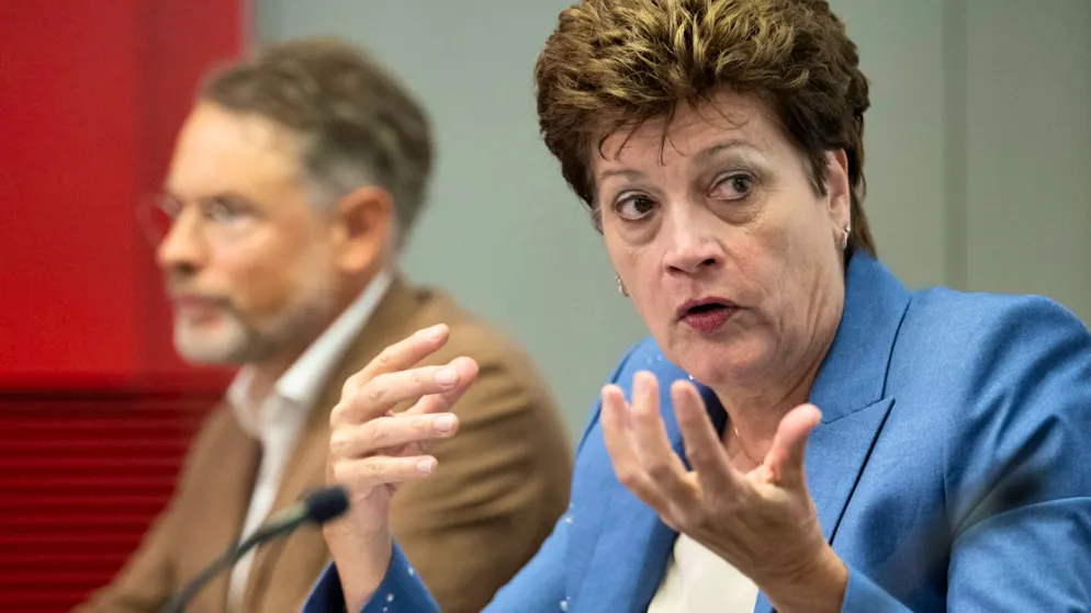 L'attuale consigliera di Stato Silvia Steiner (Centro)
