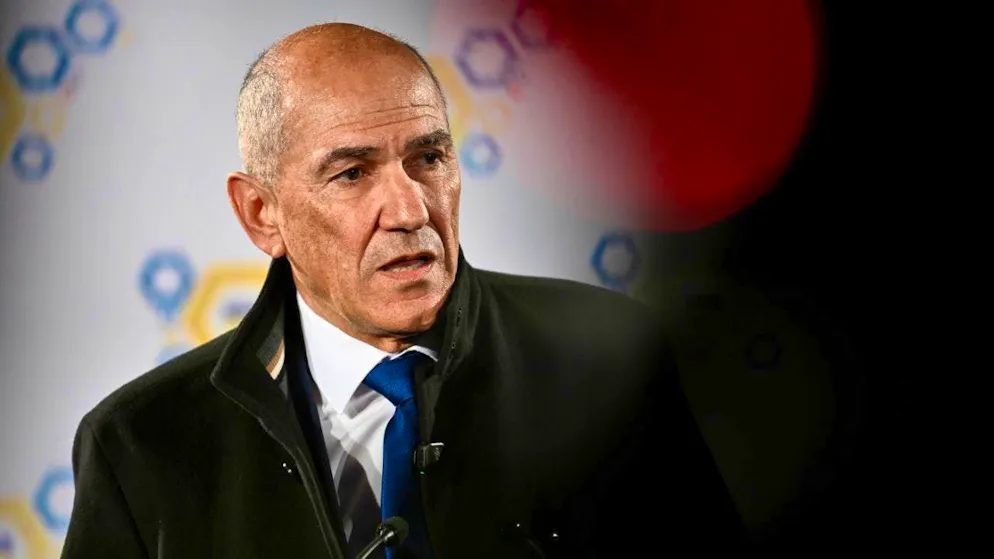 ARCHIVE - Janez Jansa speaks to the media in his election office. Photo: Denes Erdos/AP/dpa/Archive photo
