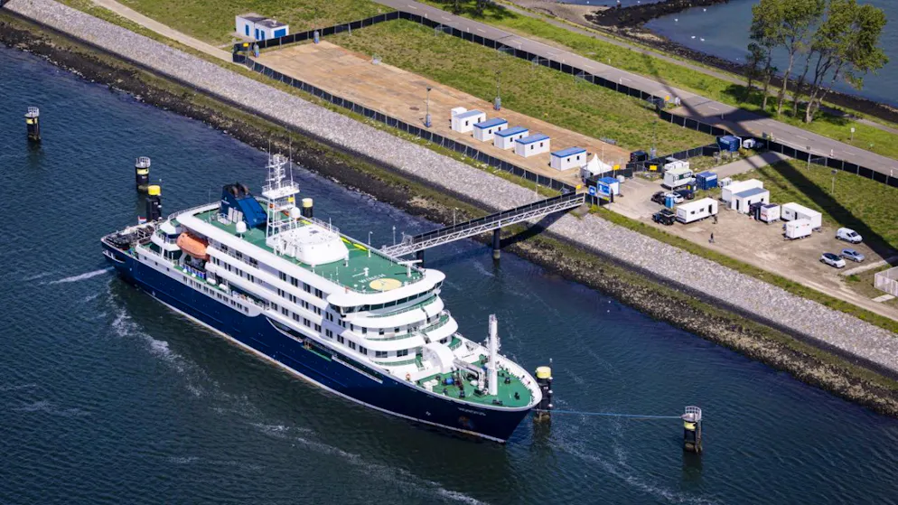 La nave da crociera Hondius, sulla quale si è manifestato un focolaio di hantavirus.