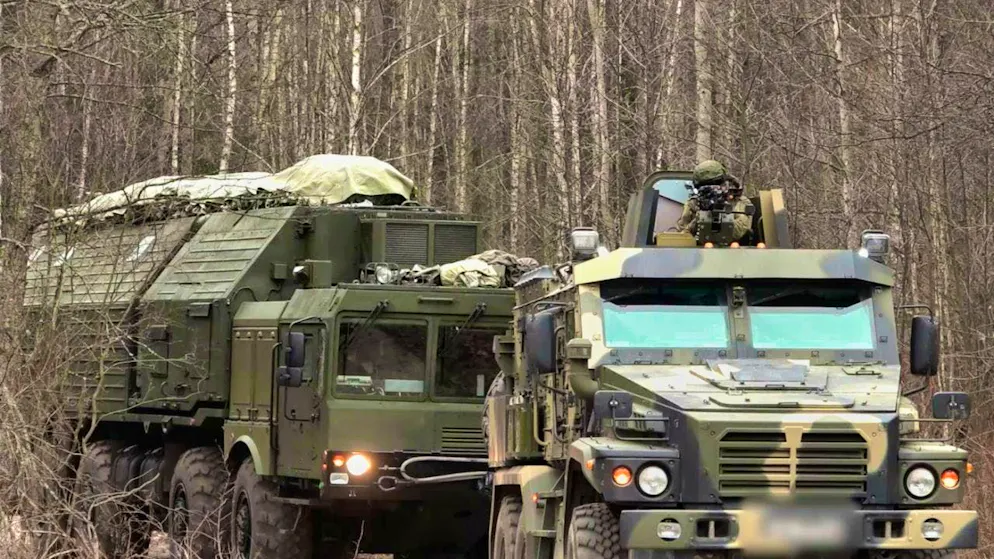 HANDOUT - A Russian Oreshnik missile system during training at an undisclosed location in Belarus. Photo: -/Russian Defense Ministry Press Service/AP/dpa/Archive image - ATTENTION: For editorial use only and only with full attribution of the above credit
