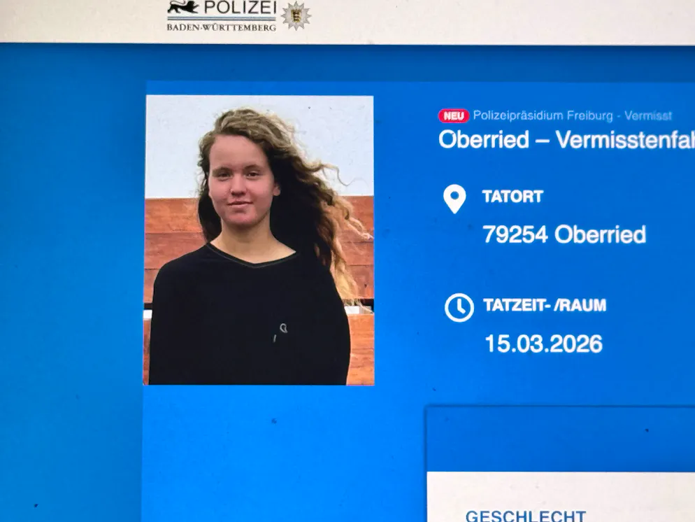 Die deutsche Polizei sucht nach dieser 20-jährigen Frau.