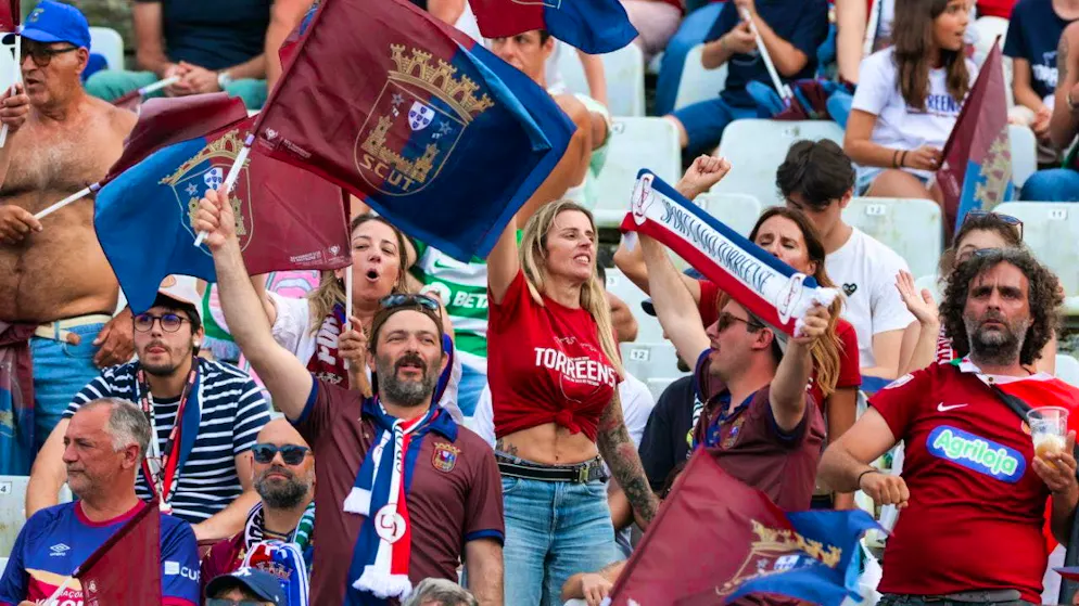 Torreense fans celebrate the biggest success in the club's history