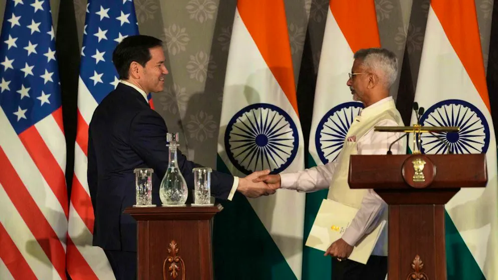 US Secretary of State Marco Rubio (l) and Indian Foreign Minister Subrahmanyam Jaishankar. Photo: Manish Swarup/AP/dpa
