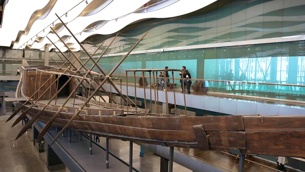 The Cheops barque is a completely preserved ship from ancient Egypt that was built for Pharaoh Cheops (ca. 2589-2566 BC).