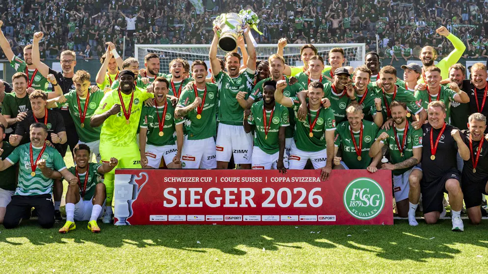 Despite being short-handed for a long time. St.Gallen win the Cup for the first time in 26 years