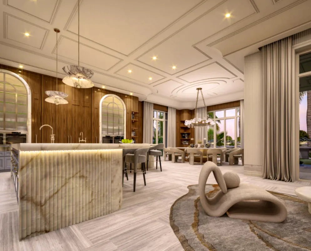Mark Zuckerberg mega-mansion. The open kitchen.