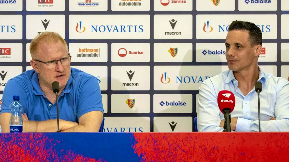 Heiko Vogel (l.) and David Degen were Timo Schultz's bosses.