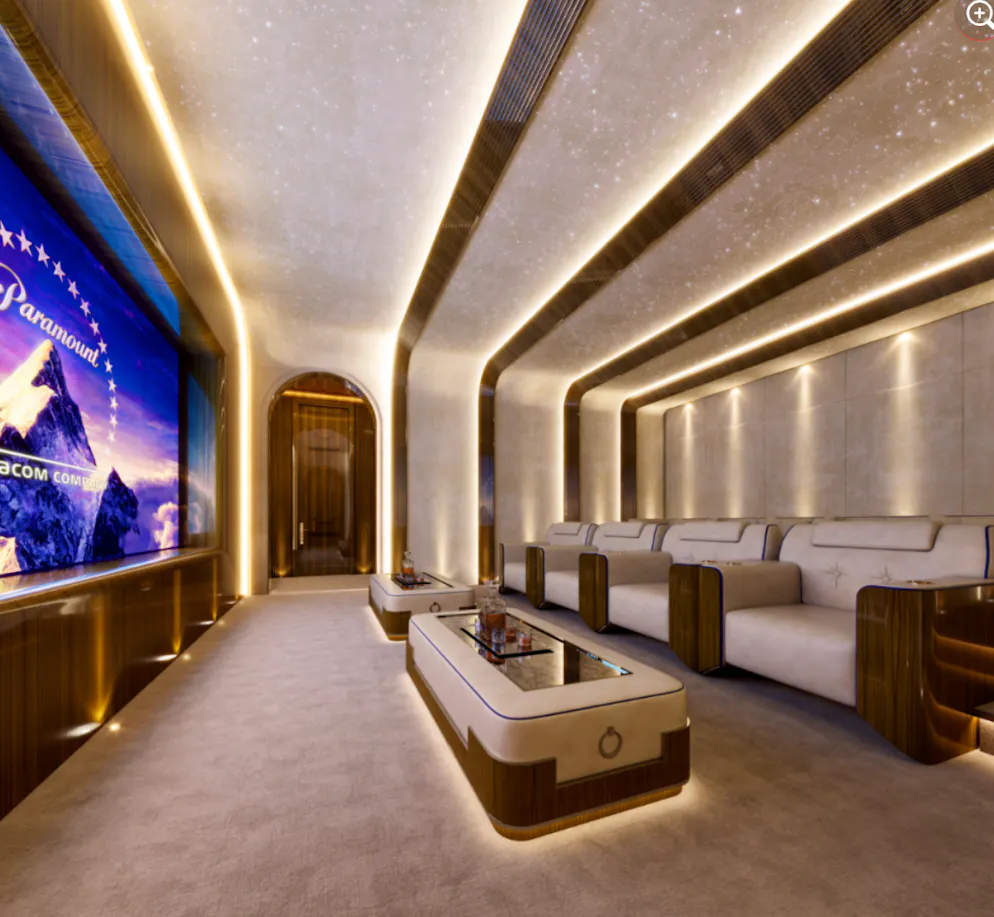 Mark Zuckerberg Mega-Villa. Natürlich besitzt die Villa auch ein Heimkino.