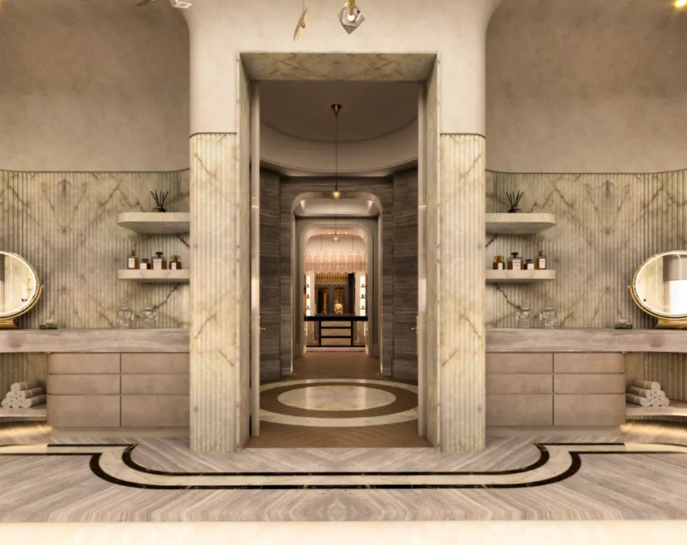 Mark Zuckerberg mega-mansion. The master suite spans half of the second floor.