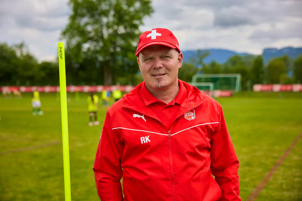UBS Football Cup Diepoldsau. Turnierdirektor Roger Keller betont den hohen Stellenwert des UBS Football Cups.