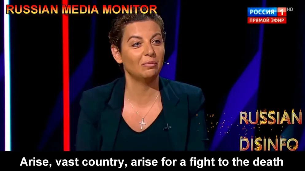 Margarita Simonjan appeals to Russian national sentiment.