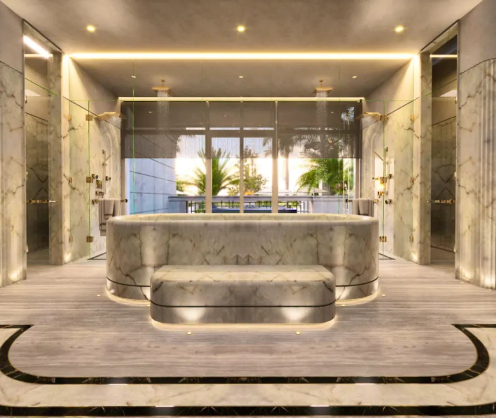 Mark Zuckerberg mega-mansion. The master bathroom.